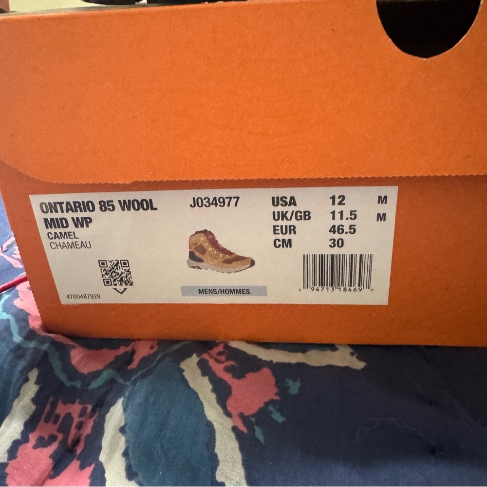 Merrell Ontario 85 Wool Mid WP Boots in Camel - Picture 3 of 4